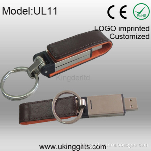 Metal Leather USB Flash Pen Drive for Customized Logo